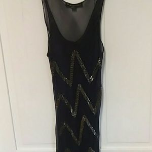 Worn Once/Like New navy blue sheer tank